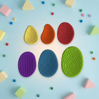 6 Pieces Soft Rubber Worry Stone Toys Calming Textured Sensory Stone Silent Item for Students, Autistic People