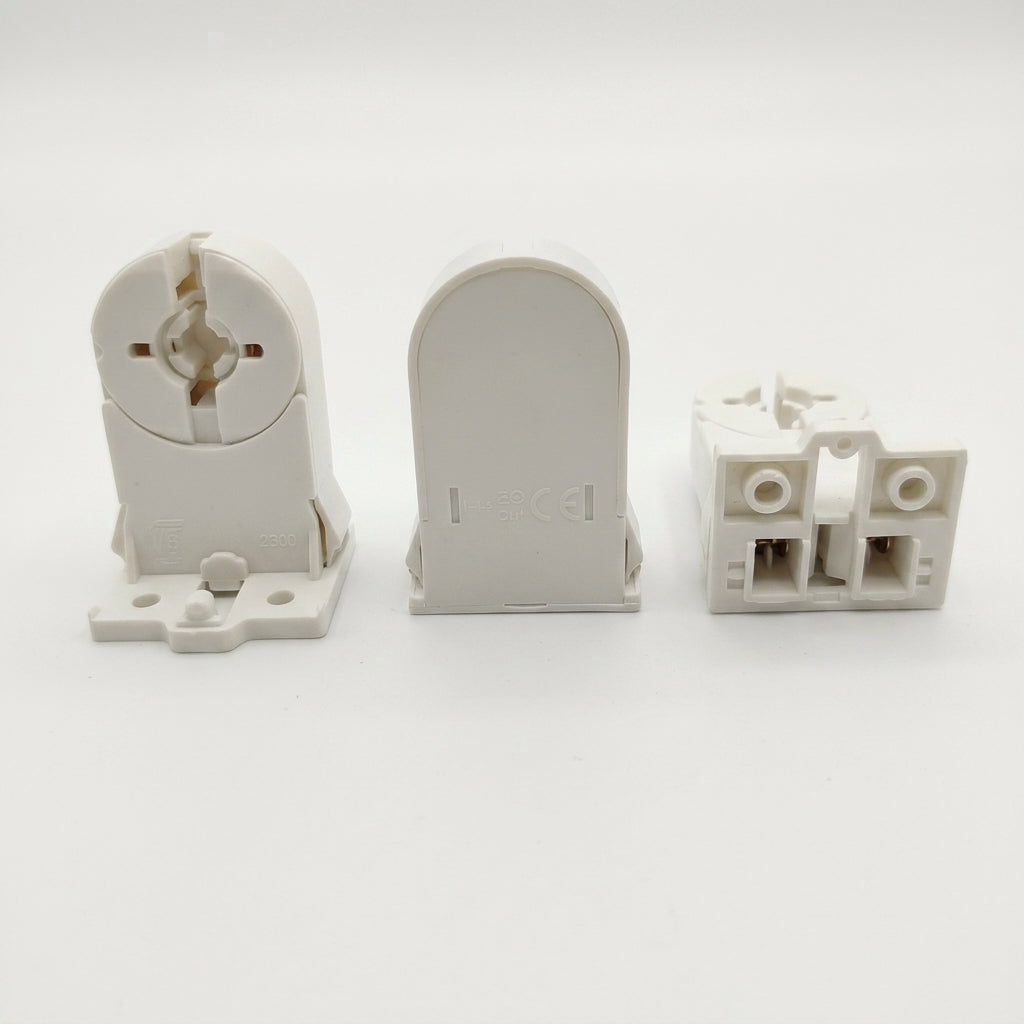 Garage lighting and workshop T8 lamp holder with G13, fire retardant and heat resistant up to 105°C PC material