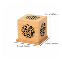 Wooden Incense Box Natural Finish Ash Catcher Decorative for Meditation