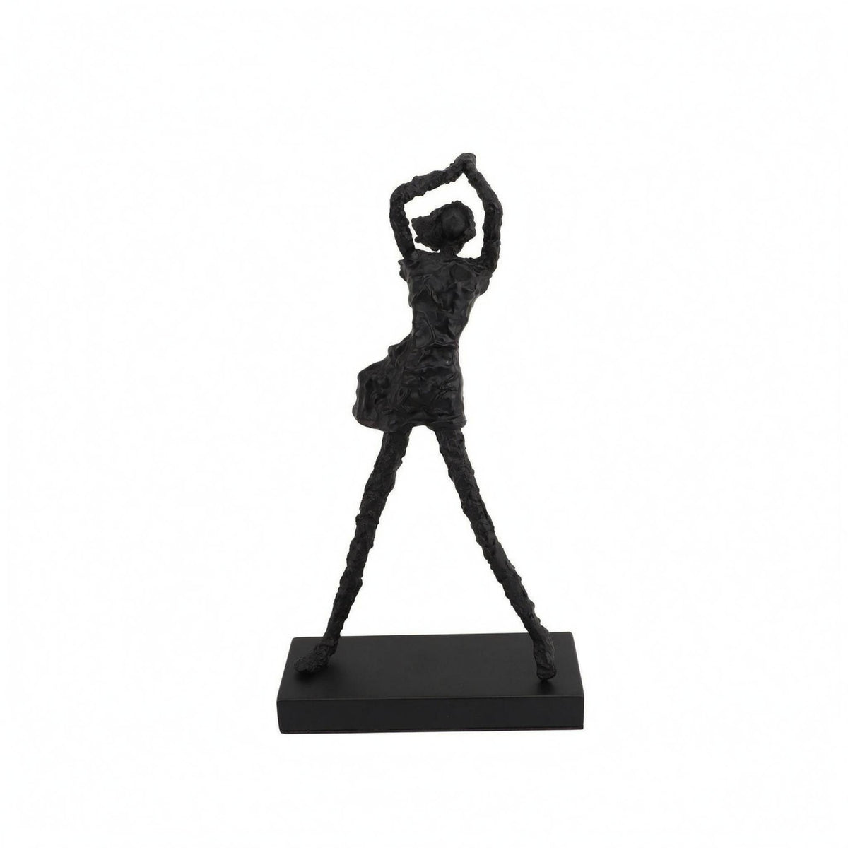 Tabletop Sculpture Black Metal Abstract Sculpture Human-Influenced Figurine Ornament