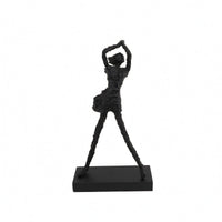 Tabletop Sculpture Black Metal Abstract Sculpture Human-Influenced Figurine Ornament