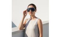 Oversized Visor Sunglasses Rimless Modern Silhouette Sunglasses Non-Polarized Sun Shades for Women, Driving