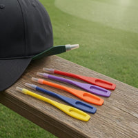 6 Pieces Translucent Cap Golf Pencil Clip 2B Lead Snap-on Golf Pencil 11.5 Cm Writing Tool Slim