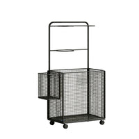 Rolling Storage Rack Caster Wheels Mesh Storage Rack