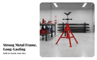 Rotating Head Pipe Stand High Load Capacity Tripod Pipe Stand Long-Lasting Construction Easy Setup for Pipefitters, Workshops