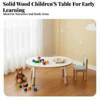 Ergonomic Shape ovalShaped childs' Table child-safe Design children's Furniture glossy Finish Play Desk and Chair Easy to Clean for Preschoolers, young children, Kindergarten educators, Learning Activities, Playroom, Daycare hub, Bedroom