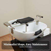 Ergonomic Design Shampoo Bowl Headrest Soft & Comfortable Shampoo Bowl Neck Rest Easy to Install for Barbers, Beauticians, Barbershops, Spas
