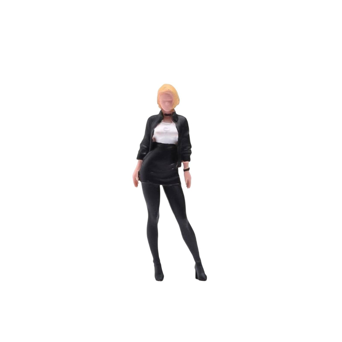 1/64 Scale Hand Painted Miniature Standing Woman Sturdy Upright Female Figure Figurine High Detail Display Item for Hobbyists
