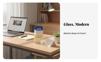 Borosilicate Glass Tumbler Minimalist Design Portable Glass Bottle Hot and Cold Resistant Drinkware for Students, Office Workers, School, Gym, Outdoor