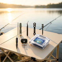 Fishing Reel Tool Kit Compact Reel Maintenance Kit with Case Hand-Held for Garage