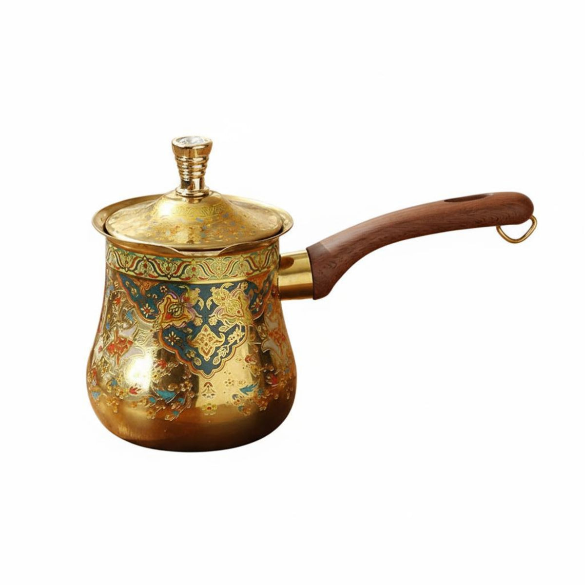 Multi-Purpose Turkish Coffee Pot Stovetop Compatible Cezve Ibrik Pot Food-Grade Material Long Handle Milk Pan Mirror Polished Finish for Home Kitchen, Cafe