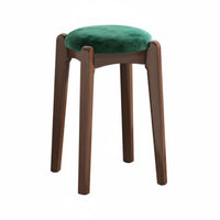 Stackable Rectangular Wooden Stool Nordic Design Backless Square Seat Modern Minimalist Small Bench Space-Saving for Homeowners, Apartment Dwellers, Decorators, Living Room, Kitchen, Bedroom, Entryway