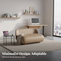 Narrow silhouette space-efficient Two-Seater Sofa Space-Saving Upholstered 2-Seater Sofa Cream aesthetic Loveseat Sturdy Construction for Bedroom