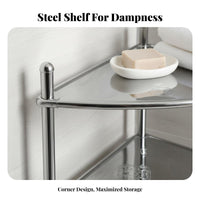 Space-Saving Multi-Tier Corner Shelf Sturdy Construction Multi-Tier Triangular Stand Easy Assembly Storage Rack Solid Shelves for Homeowners, Students, Office Workers, Bathroom, Kitchen, Bedroom, Living Room