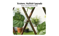 Expandable Lattice Fence Realistic Look Retractable Garden Trellis Easy Installation Retractable Faux Ivy Fence for Balcony, Patio