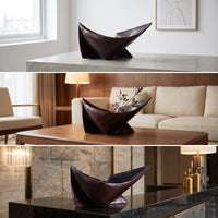 Sculptural Planter Abstract Geometric Flowerpot Artistic Ornament for Reception Areas
