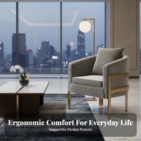 Light Luxury Design Upholstered Barrel Armchair Modern Minimalist Design Lounge Chair Long-Lasting Construction Accent Seat Soft Padding for Business Owners, Interior Designers, Beauty Salon, Reception Area, Bedroom, Reading Nook