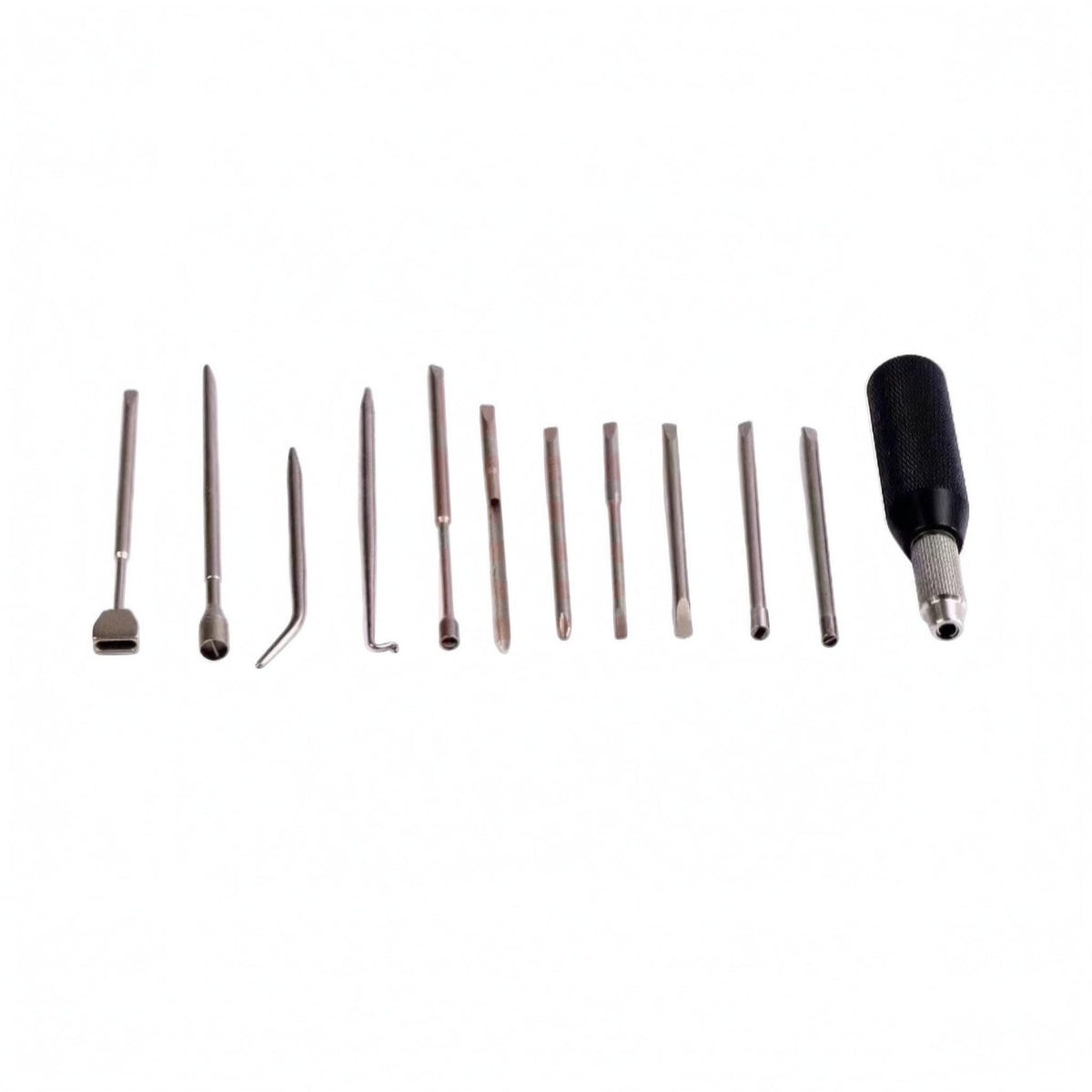 Long Metal Shafts Grand Piano Adjustment Kit Black Cylindrical Handles Piano Regulation Kit Textured Grip