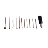 Long Metal Shafts Grand Piano Adjustment Kit Black Cylindrical Handles Piano Regulation Kit Textured Grip