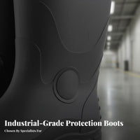 Reinforced Steel Cap Rain Boots Oil, Harsh and Alkali Resistant Puncture Resistant Work Boots CE Certified for Construction Workers, Farmers Plants