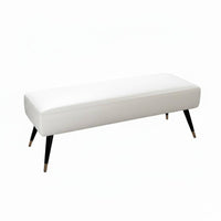 Padded End-of-Bed Bench Modern Design Long Padded Bench Versatile Placement Long-Lasting Construction for Guests, Entryway