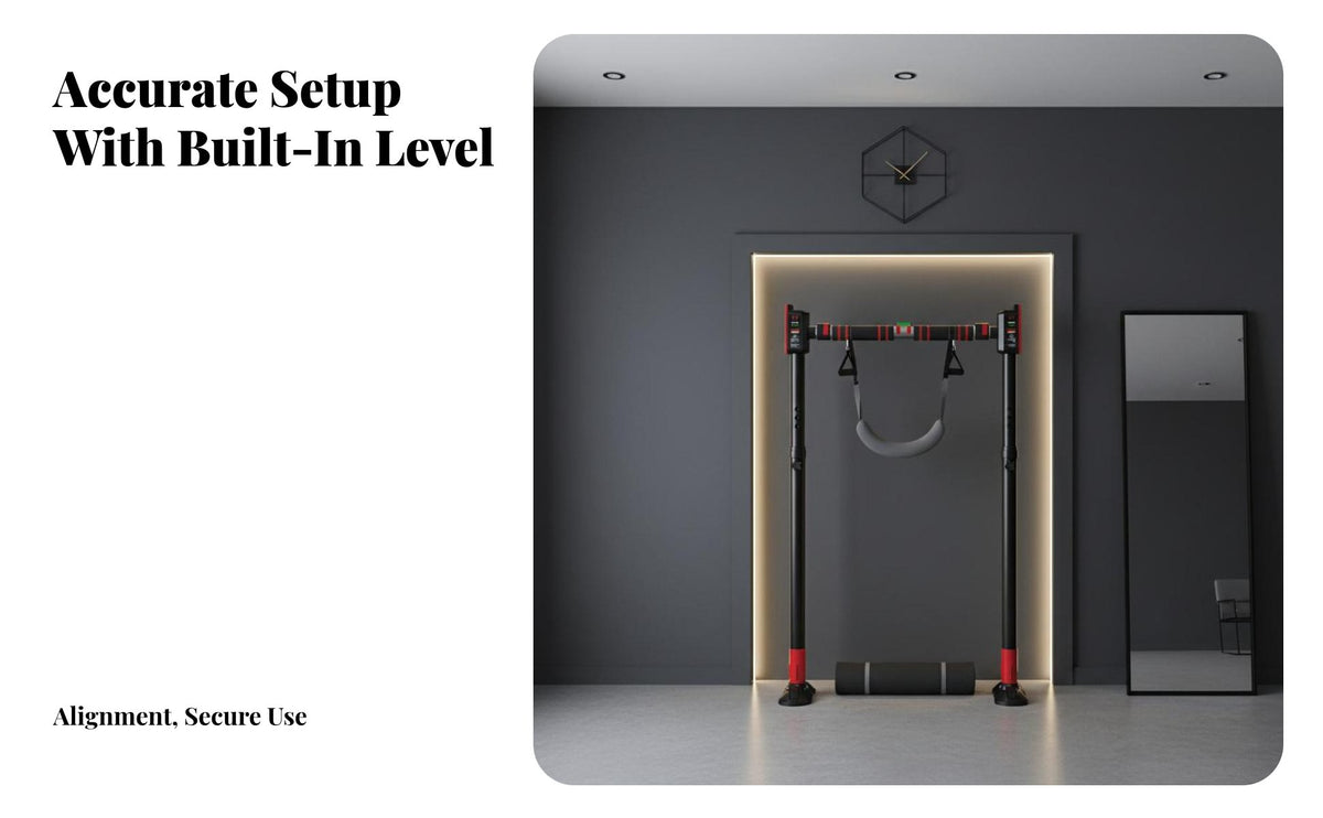 Damage-without Damage Doorway Pull Up Bar Wall-Friendly Design Adjustable No-Drill Pull-up Bar High Load Capacity Versatile Use for Adults, Kids, Indoor