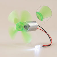 Educational Wind Generator with LED DIY Wind Turbine with Propeller Compact DC Motor Generator Renewable for Students
