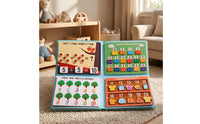 Interactive Sticker Book with Hook-and-Loop Educational Reusable Sticker Book Circular Binding-Bound Creative for Classroom