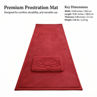 Thickened Meditation Mat, Prayer Mat, Comfortable Floor Mat for Relaxation, Extra Thick Exercise Mat, Dhurrie for Bedside Reading