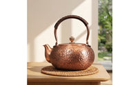 Artisanal Hammered Copper Kettle Classic Hammered Pot for Kitchen