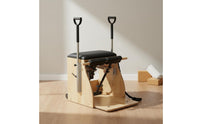 Pilates Fitness Chair Solid Wood Frame Pilates Fitness Chair Adjustable Resistance Fitness Equipment for Home Gym