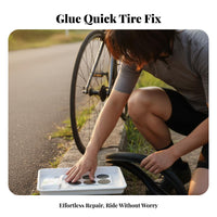 6 Pieces Easy Application Glueless Bike Tire Repair Sticker Kit Portable Glueless Tire Patches Compact