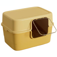 Anti-Splash Enclosed Feline Litter Box Odor Control Large Feline Litter Pan Spacious Covered Kitty Potty 2-in-1 Design for Cats, Indoor