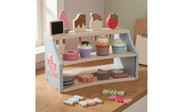 Wooden Dessert Shelf Rounded Edges Tea Party Play Set Gift Idea Toy Tea Party Set for Children