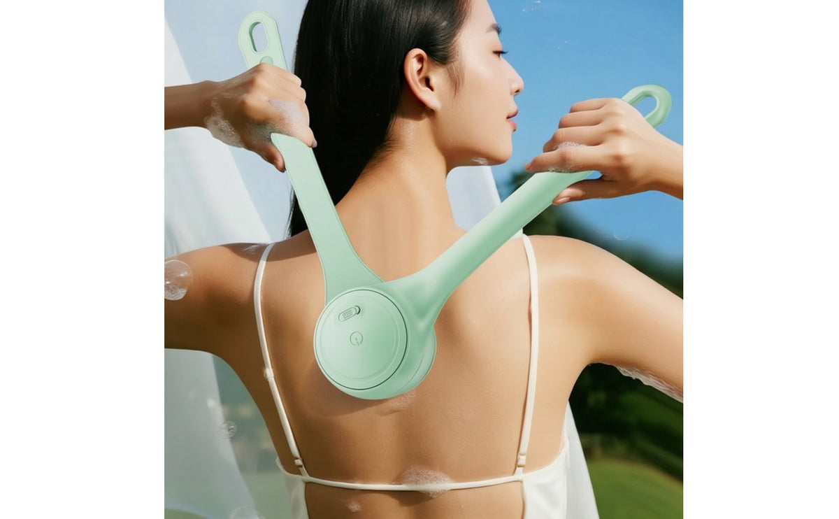 Electric Bath Brush Waterproof Electric Body Brush Rotating Electric Cleansing Scrubber for Adults, Elderly, Shower, Spa