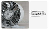 Powerful Suction Portable Kitchen Exhaust Fan Installation-No-Installation Stovetop Smoke Extractor High Airflow Kitchen Ventilation Fan All-Metal Body for Apartment Dwellers, DIY Enthusiasts, Small Areas, Garage, Basement, Windowsill
