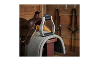 Heavy Duty Engraved Leather Stirrup Polished Finish Western Saddle Stirrups Long-Lasting Construction Engraved Stirrups Equestrian Stability for Cowboys, Riders, Ranch Riding