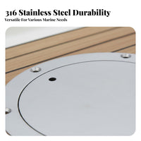 5 Inch Round Deck Plate Round Boat Deck Plate 5 Inch Seafaring Entry Port Anti-Corrosive for Yachts, Ships