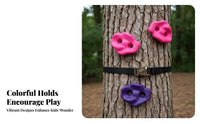 10 Pieces Non-Slip Texture Tree Climbing Holds Easy to Install Plastic Climbing Grips Strong and Long-Lasting Rock Wall Hand Holds Bright Colors for Families, Adults, Parents, Backyard, Adventure Gym, Indoor
