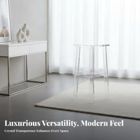 Clear Acrylic Stool Thickened Construction Transparent Stool Minimalist Design