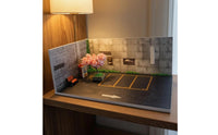 1:64 Street Building Model PVC Board Street-Corner Model Cherry Blossom Miniature City Layout