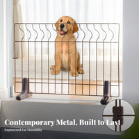 Freestanding Wire Pet Fence Expandable Design Indoor Enclosure Multiple Configurations Safety Gate for Dog Owners, Doorways, Living Room, Hallways