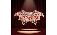 Traditional Embroidered Collar Layered Traditional Chinese Collar Elegant Neckline Trim Easy to Match for Cosplayers, Performers