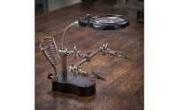 Soldering Helping Hands with Light Flexible Soldering Station with Weighted Lens Stand Hobbyists, Model Makers, Crafting