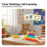 8 Pieces Rainbow Colored 8-Note Diatonic Sound ability Development 8-Tone Diatonic tube set Interactive Play Music Education Tool Promotes collaborative building for educators, Kindergarten, Home
