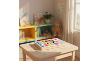 Wooden Piano Busy Board Motor Skills Kids Busy Board Toy Rounded Edges Educational Wall Toy for Home