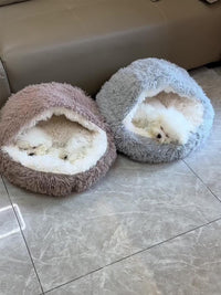 贝壳猫窝狗窝冬季保暖封闭式安全感中小型犬泰迪垫子猫狗床宠物窝