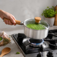 316 Stainless Steel Baby Food Supplement Pot with Lid, Non-Coated Milk Pot for Home Use, Steaming and Cooking Noodle Pot