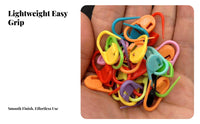 Multi-Color Locking Stitch Markers Prevents Unraveling Crochet Locking Pins With Storage Box for Knitters, DIY Hobbyists, Crocheting, Sewing