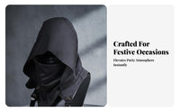Dystopian Outlaw Hood Universal Fit Dystopian Hood Adjustable Medieval Hooded Cloak for Cosplayers, Adults, Costume Gatherings, Comic Conventions